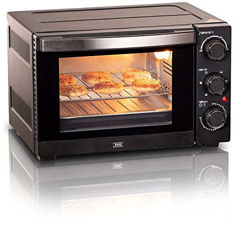 KHG Minibackofen MBO-15S in schwarz mit Umluft, Ober-/Unterhitze, modern
