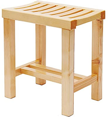 WL-ZZZ Holz-Badestuhl/Duschsitzbank Badezimmer wasserdichte rutschfeste Fußhocker Badewanne Schemel Für Ältere Und Behinderte Menschen，Holzstuhl Für Indoor Oder Outdoor ，Belastung Von 200 Kg