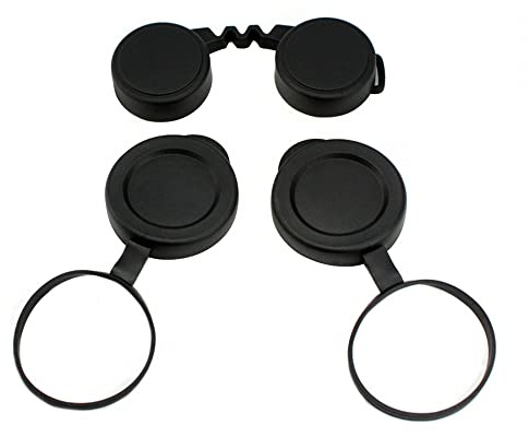 10x42 Optics Binocular Caps, Objective Lens Caps Rubber Waterproof Binoculars Protective Covers for Compact Binoculars
