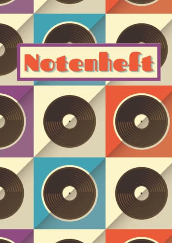 Notenheft: DIN A4 - 100 Seiten - Blanko Notenheft - Für Anfänger und Fortgeschrittene geeignet - Große Lineatur - Musik Schreibheft - Leere Notensysteme
