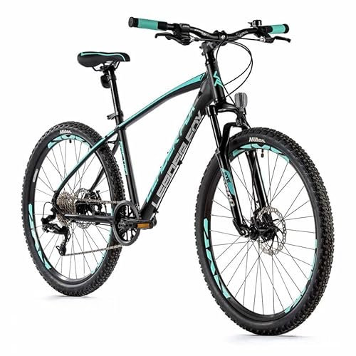 26 Zoll Alu Leader Fox Factor 8 Gang MTB Scheibenbremsen R36 cm Schwarz Türkis