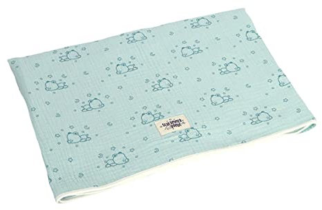 Sterntaler Baby Unisex Kuscheldecke Baby Babydecke Musselin Kleiner Bär - Decke Baby, Kinderdecke, Babydecke - helltürkis