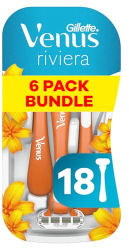 Gillette Venus Women's Razors, 3 Disposable Razors for Women, Venus Riviera, Pack of 3