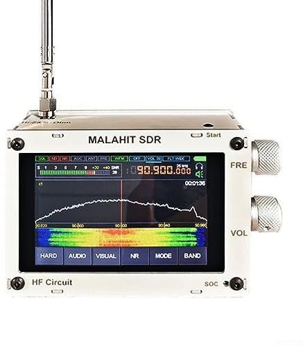 Tragbares Malachit-Radio, 3,5-Zoll-Bildschirm, Malachit, professionelles Radio mit EC11-Encoder, unterstützt AM, SSB (LSB-USB), NFM, WFM 50 kHz - 2 GHz, ohne Verlängerung