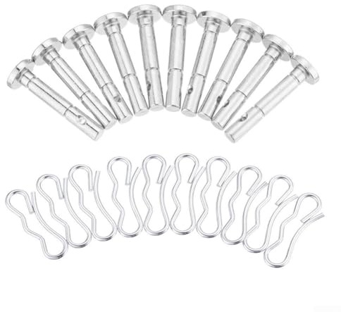 HEIBTENY 10 Sätze Scherbolzen Und Splint Für Schneefräse, für für Cub Cadet für Craftsman Schneefräsen-Set, 1/4 X 1-1/2Ersatzteile Reparatur Zubehör, Scherstifte, Splinte