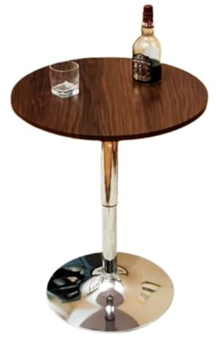 JHAISMAO Rund Bar-Tisch 50/60/70/80CM MDF Platte Und Metallgestell Für Cocktail Bar Kneipe Kaffee Tee Speisung Bistro Tisch Im Freien(Size:60CM,Color:A)
