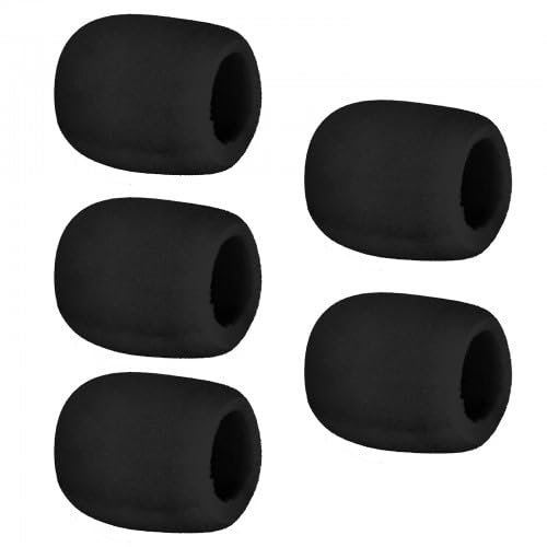Mikrofon Windschutz, Staubdicht Mic Foam Cover, Handmikrofon Windschutz mit Guter Elastizität Kontraktilität, Pop Schutz Mikro für KTV, Outdoor-Aktivitäten (Schwarz)