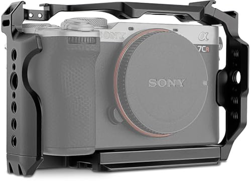LEFTFOTO Cage pour appareil photo Sony A7C II/A7CR, cadre de protection avec base Arca, compatible avec a7cii a7cr pour DJI RS2/RSC 2/RS3/RS3 Pro Stabilisateur - pour prise de vue vidéo Vlog
