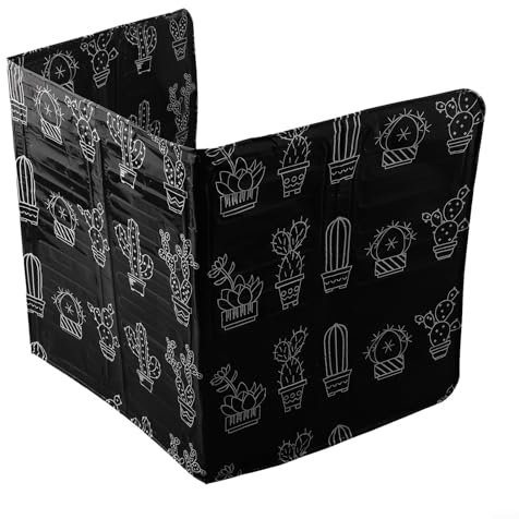 Aluminiumfolie Speiseöl-Schallwand, antihaftbeschichtet, Spritzschutz für Küchengasherd, faltbares Design, leicht zu reinigen (schwarz)