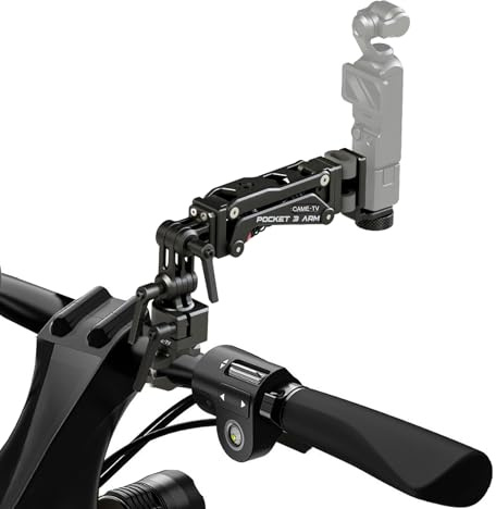 Came-TV Motorcycle Action Camera Mount Stabilizer, Handlebar Mount Shock Absorber Arm for Bike/Bicycle/Motorcycle/Motor, Camera Tube Mount Holder Compatible with DJI Osmo Pocket/Gopro/Insta360/Phone
