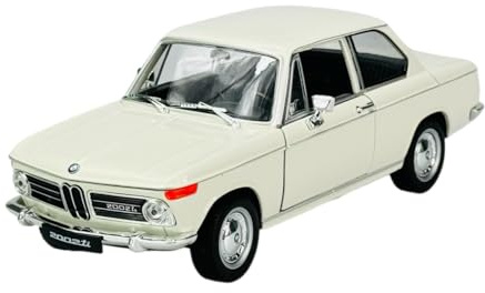 Welly Modell Auto Kompatibel mit BMW 2002ti Coupe Cream Beige 1966-1977 1/24 1:24 Metall Modell Auto Die Cast Neu im Kasten