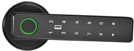 XLWLLNJ Cerradura de Puerta Digital con Entrada Mediante Código de Acceso y Dactilar para Interior, Hogar, Oficina, Negro