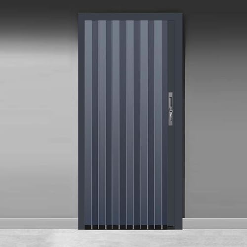 Accordion Door Internal with Lock - Space Saving Folding Closet Door Panel, Aluminum, Sliding Design