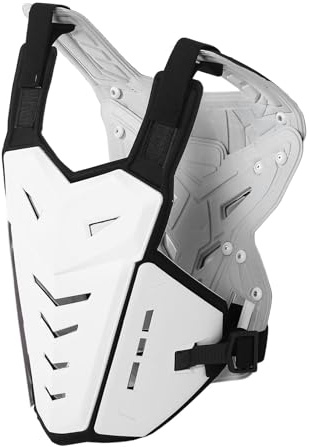 ARTOCT Motorrad-Rüstungsweste, doppelter Schutz, leicht, verstellbare Größe, PE-Schale, stoßdämpfendes Schaumstofffutter, Reiten, Rücken, Brustschutz