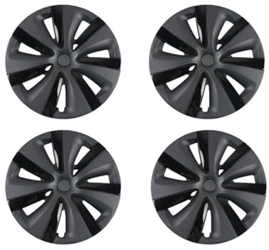 Für Tesla Für Modell 3 4PCS Radkappe Highland Ersatzradkappe Automobil Vollrandabdeckung 18 Zoll Zubehör 2023 2024(4PCS Grey Black)
