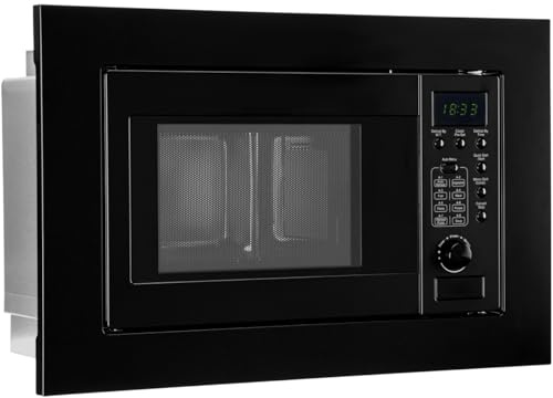 Bomann Micro-ondes encastrable avec grill | 60 cm | Micro-ondes 800 W | Grill 1000 W | Grille et plateau tournant inclus | 20 litres | MWG 2215 EB noir