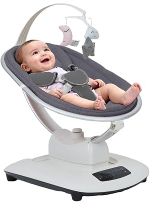 GarveeTech Elektrische Baby-Schaukel mit 5D-Schwingtechnologie, Medizinisch Zertifiziert, Adaptive Neigungssteuerung & Autonomie-Timer für Neugeborene bis 18 kg | Inkl. Montessori-Spielbogen