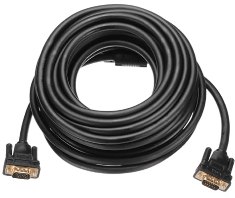 QUARKZMAN Cable VGA (33 Pies 9 Pines) - Cable Adaptador De Video Macho A Macho Para TV PC Computadora Portátil Monitor Pantalla Proyector, Negro