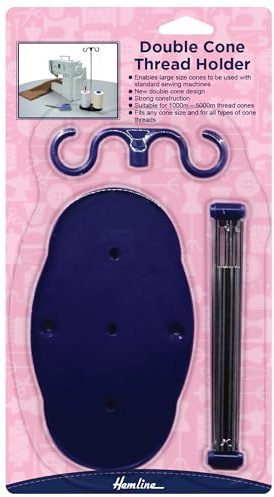 Hemline Stand Double Cone Thread Holder, Silver