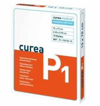 CUREA P1 Superabsorbierender Wundverband 15x15cm 10 St