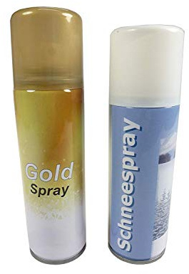 Weihnachtlich ! Schneespray und Goldspray, im Spar-Set