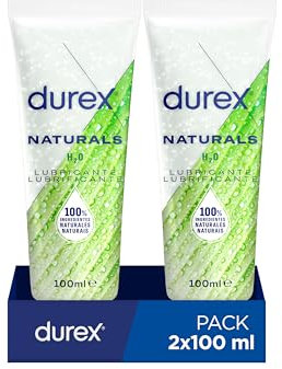 Durex Naturals Intimate Gel Hygiene Íntimo, Negro, 100 ml x 2 Unidad (Paquete de 1)