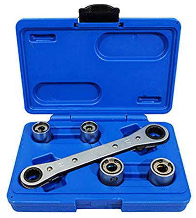 OUTIL DE MONTAGE-DEMONTAGE ECROU PRISONNIER (M6-M8-M10-M12) CLE A ROCHET 14X17 (COFFRET) -BUZZETTI- (0605)