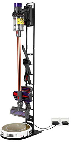 DingGreat Staubsaugerhalterung, Ständer Halterung für Dyson V15 V12 V11 V10 V8 V7 V6 und andere Handstaubsauger, Staubsauger Freistehender Bodenständer, kein Bohren der Wand (Schwarz)
