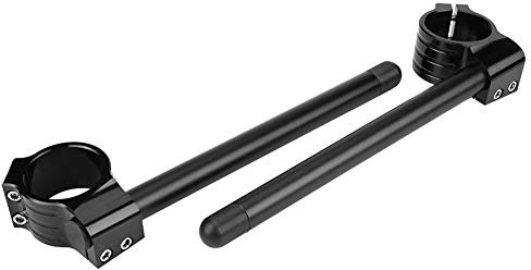 Nikou 37mm Clip On Motorcycle Handlebars, Separate Handle Bar Universal Adjustable Handlebar Fork Clip Ons Billet Separate Handle Bar Racer Motorcycle Accessories
