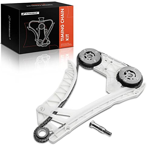 A-Premium Engine Timing Chain Kit W/Tensioner [fits DOHC, 4Cyl 2.0L, 6Cyl 3.0L] Compatible with BMW [2,3,4,5 Series F22 F23 F25 F30 F31 F33 F36 E84], 228i, 328i 12-16, 428i, 528i & X1, X3, X4, X5, Z4