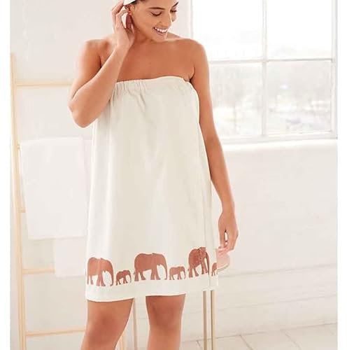 Ladies Body Towel Wrap Absorbent Microfibre Womens Bath Spa Towel Skirt Lightweight Adjustable Elasticated Hook & Loop Fastening One Size Fits Most