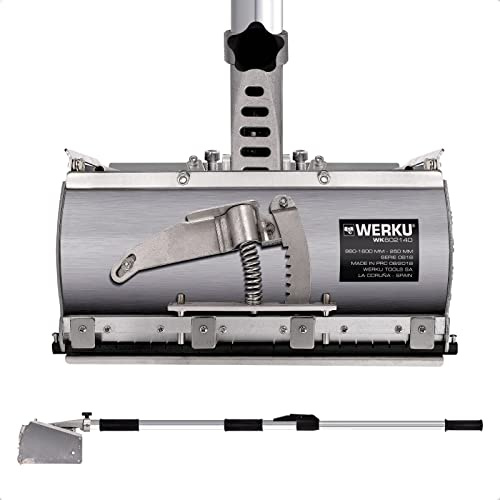 Werku WK602140, Boîte Finition Plate, Qualité Professionnelle, Largeur 250 mm, Longueur 980-1600 mm, Capacité 2 Litres, Graduable 180°