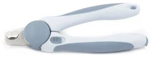 EWANTO 10x Krallenschere für Hunde und Katze aus Edelstahl Krallenzange Krallenpflege Schneider für Haustiere Nagelknipser mit Sicherheitsschutz Grau