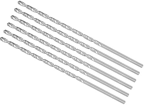 CoCud Brocas Helicoidales Extralarga de 4 mm de Diámetro y 160 mm de Longitud Total, Barrena Helicoidal de Acero de Alta Velocidad (Aplicaciones: Cobre, Metal, Madera y Aluminio), 6pcs