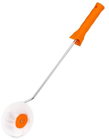 MIVOS - Eckenroller Farbroller für Ecken mit Bügel - Arbeitsteil aus Mikrofaser - Innen-Farbroller - Malerrolle - geeignet für Dispersions-, Latex- und Acrylfarben - Eckroller