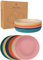 Set di 6 piatti, piatti in plastica riutilizzabili, piatti da picnic, piatti indistruttibili e robusti, posate, piatti da campeggio in polipropilene per insalata, torte, piatti piani, 6 colori