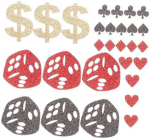 Warmhm Glitzer Poker Konfetti Vliesstoff Tischkonfetti 2 Taschen Themenparty Partydekoration Streu Deko Für Junggesellenabschied Geburtstag Mottoparty