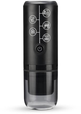 BENFUCHEN Cafetera espresso portátil 3 en 1 sin función de calefacción, cafetera eléctrica de carga tipo C, mini cafetera de 17 bares para N ESPRESSO/DolceGustoPods y café molido sobre la marcha