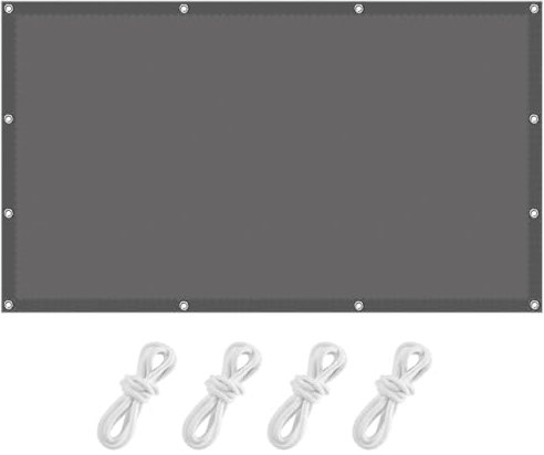 Markisenstoff Rechteckig 2.4 x 9 m Uv-Schutz, Wetterfest, Sonnenschutz Sichtschutz Balkon Balkon Sonnenschutz für Außenbereich,Garten, Dunkelgrau