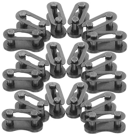 Toddmomy 20pcs Steel Connector Bike Chain Link for Repair Kit Bicycle Accessories Bike Maintenance Missing Link Connectors
