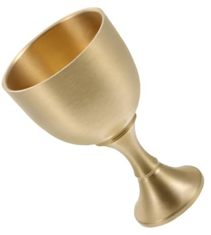Hemobllo Coupe à Offrandes Laiton Mini Calice Pour Cérémonie Verre à Vin Décoratif Coupes Bénites Pour Église Calice Métallique