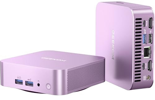 GEEKOM Mini PC A6 Aurora Edition – Seul mini PC au monde récompensé par l’European Hardware Award avec AMD Ryzen 7 6800H (4,7 GHz), Radeon 680M,32 Go DDR5, SSD 1 To,USB4,Affichage 8K x4,Windows 11 Pro