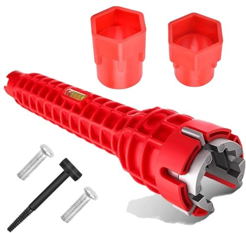 NEKAPLO 8-in-1 Multi-Purpose Basin Wrench and Tap Spanner - Essential Plumbing Tool for Tight Spaces and Home Repairs