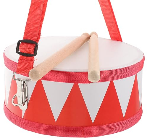 WEKAMOS Musikinstrumente Spielzeug für Kleinkinder Tragbare Snare Drum mit Trommelstöcken 20cm Durchmesser Geeignet für Musikalische Aktivitäten und Frühe