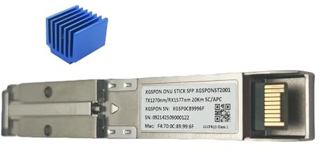 XGSPON ONU Stick SFP+ Transceiver with 8311, 10G ONU Stick for FTTx Networks, Compatible with Huawei/ZTE/Mikrotik