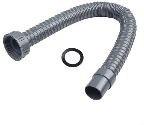 Ablaufrohr für Waschbecken, flexibel und einziehbar, mit 45/55 mm Gelenkauslass, geeignet für den Anschluss an handelsübliche Waschbeckenablaufsysteme (0,5 m)