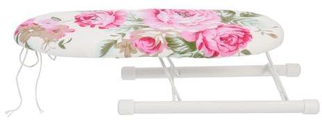 Gatuida Planche à Repasser Ovale Pliante pour Usage Domestique et Voyage, Tissu et Acier, Gain de Place et Résistant la Décoloration, Accessoire Pratique pour Pendaison de Crémaillère