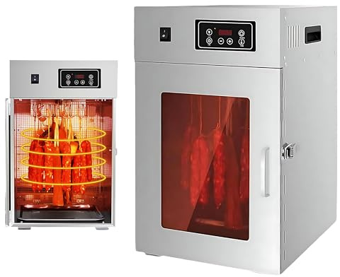 800w Sechoir Saucisson, Séchoir Alimentaire Commercial, Séchoir à Viande Rotatif à Rotation 30-90 ℃, Déshydrateur De Viande Séchée Avec Minuterie Numérique Heures