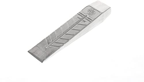 Ochsenkopf Alu-Massivkeil, Geschmiedeter Sicherheitskeil, Zum Fällen und Spalten, KWF-Profi Qualität, Hubhöhe 35 mm, 850 g, silber