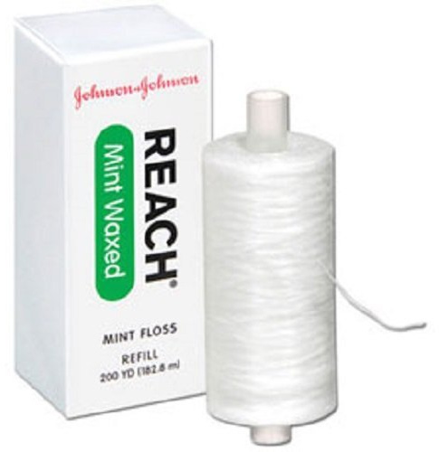 1 x Johnson & Johnson Reach Mint Floss vaxad påfyllningsspole, 200 meter, 2733